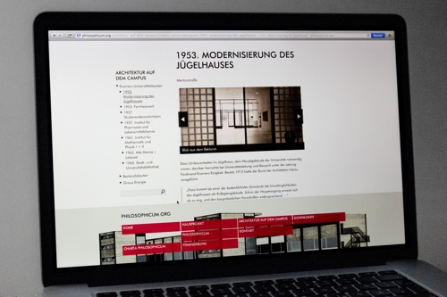 Website-Ansicht auf Laptop