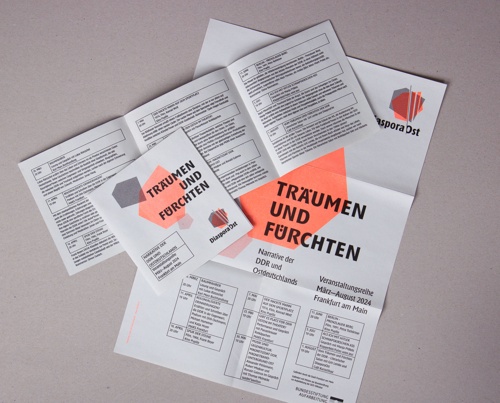 Flyer, folded as a program booklet and unfolded as a poster