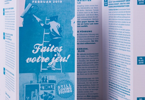 February 2019: detail shot cover and inside pages