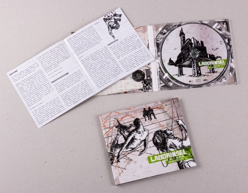 CD packaging cover, inside and booklet
